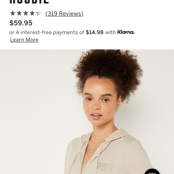 NWT: Victoria’s Secret PINK Soft Fleece Full Zip Hooded Sweatshirt:  X-Large - Picture 2 of 9